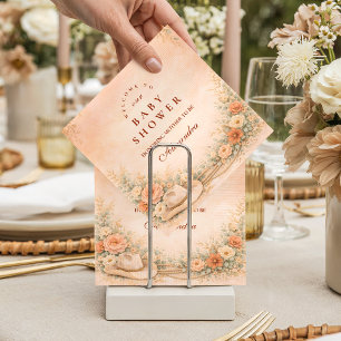 Western Floral Baby Shower Napkin