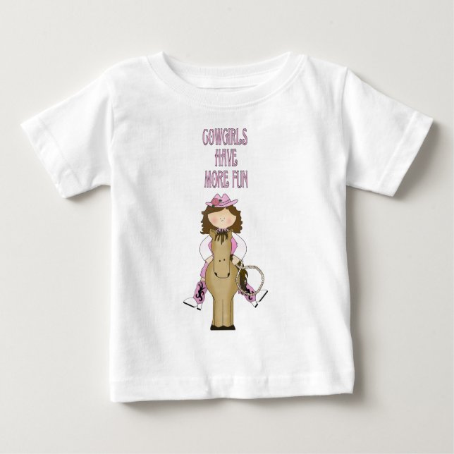 Western Fun! Cowgirl/Horse 2T - 4T LS T-Shirt (Front)
