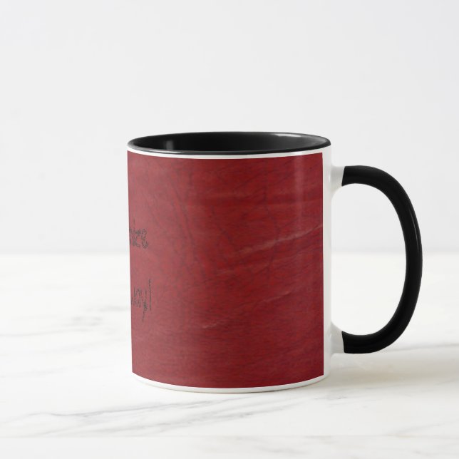 Western Fun! Red Leather Look Print Coffee Cup (Right)