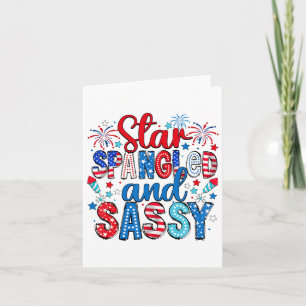 Western Funny Star Spangled Sy 4th Of July Indepen Card