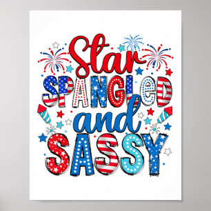 Western Funny Star Spangled Sy 4th Of July Indepen Poster