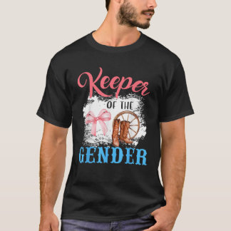 Western Gender Reveal Keeper of the Gender Baby An T-Shirt