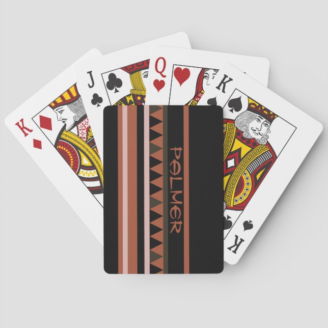 Western Geometric Rustic Country Playing Cards (Back)