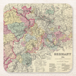 Western Germany 2 Square Paper Coaster