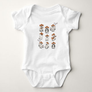Western Ghost, Cowboy Ghost, Western Halloween Baby Bodysuit