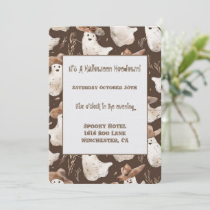 Western Ghosts Halloween Hoedown Party Invitation