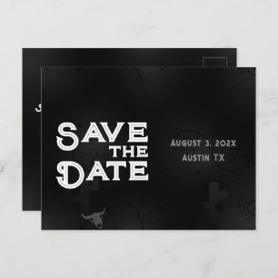 Western Gothic Save the Date Postcard
