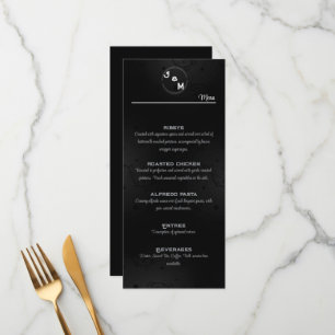 Western Gothic Wedding Reception Menu