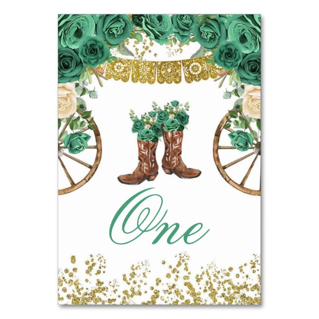 Western Green Hunter Charra Table Number (Front)