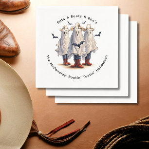  Western Halloween Funny Ghost Cowboys Custom   Napkin