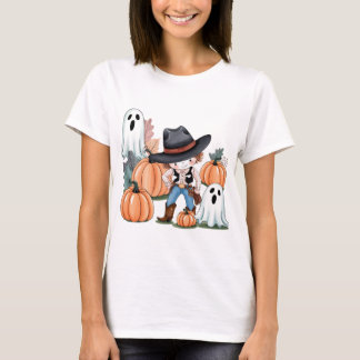 Western Halloween  Pumpkin Png  T-Shirt