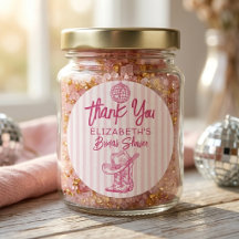 Western Hand Drawn Cowgirl Disco Party Thank You
