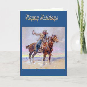 Western Happy Holidays Cowboy Greeting Card