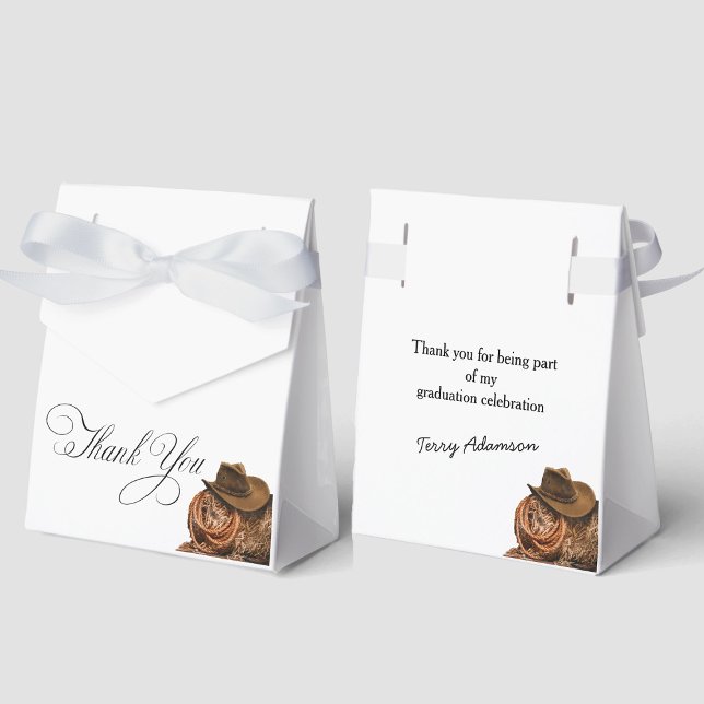 Western Hat and Lasso Graduation party Favour Box (Creator Uploaded)