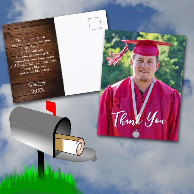 Western Hat - Lasso Graduation Thank You Postcard (Creator Uploaded)