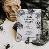 Western Haunted Saloon Halloween Birthday