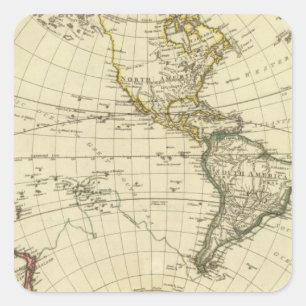 Western Hemisphere 11 Square Sticker