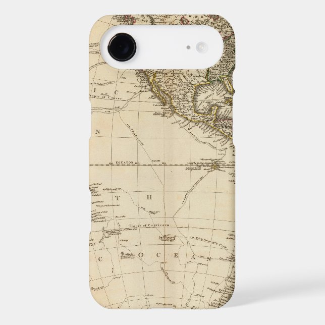 Western Hemisphere Circular Map Barely There iPod Cover (Back)