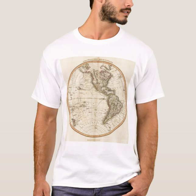 Western Hemisphere Circular Map T-Shirt (Front)