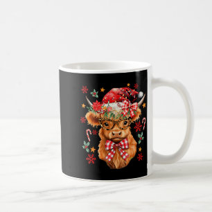 Western Highland Cow Lover Coquette Bow Merry Chri Coffee Mug