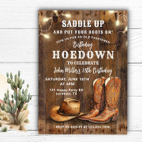 Western Hoedown Birthday with Cowboy Boots and Hat