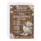 Western Hoedown Floral Cowgirl Birthday with Boots