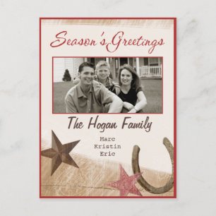 Western Holiday Photo Postcard