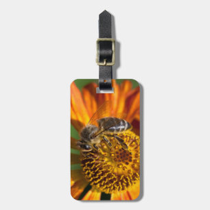 Western Honey Bee Macro Photo Luggage Tag