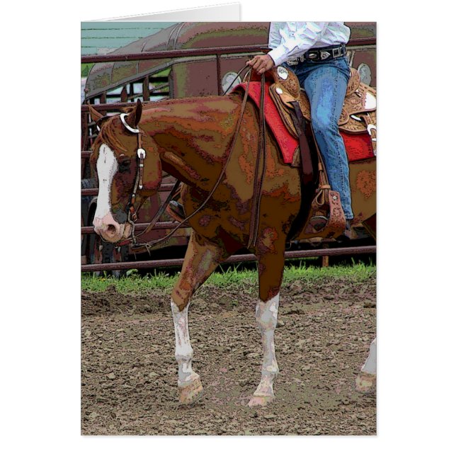 Western Horse Cartoon Effect (Front)