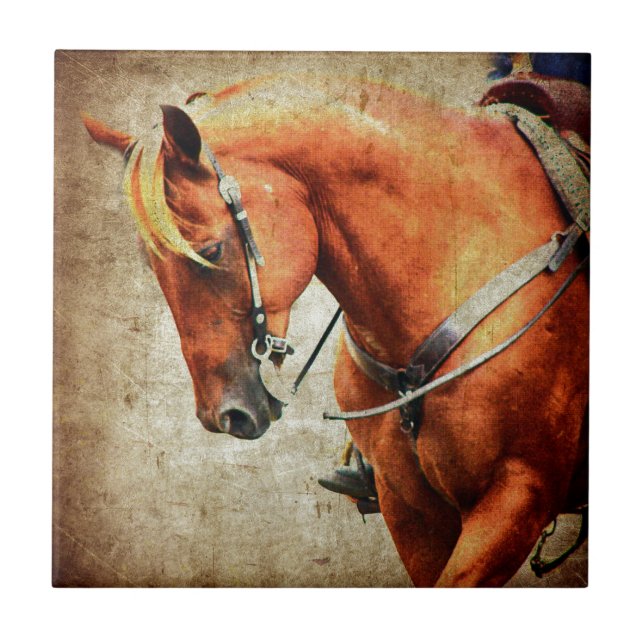 Western Horse Ceramic Tile (Front)