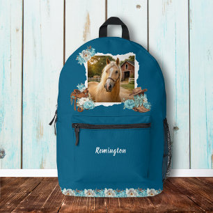 Western Horse Floral backpack