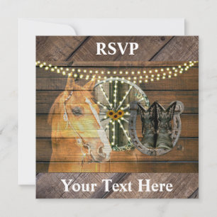 Western Horse Horseshoe Wagon Wheel Cowboy Boots