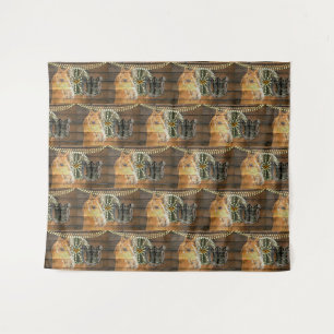 Western Horse Horseshoe Wagon Wheel Cowboy Boots Tapestry