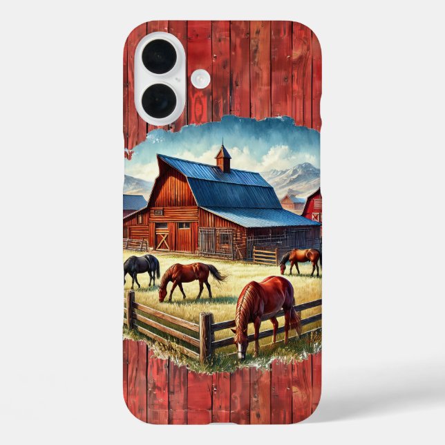 Western horse lovers  ranch  Case-Mate iPhone case (Back)
