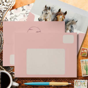 Western Horse Lovers Wedding Invitation Envelope