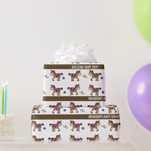 Western Horse Personalised Wrapping Paper