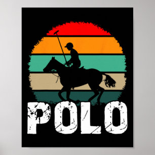 Western Horse Polo Practice Vintage Horseback Ridi Poster
