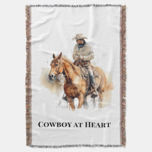 Western Horse Ranch Keepsake Decor Throw Blanket
