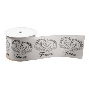 Western Horse Rustic Country Wedding Satin Ribbon
