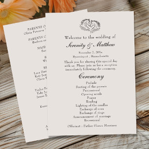 Western Horse Rustic Elegant Country Wedding Program