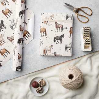 Western Horse Wrapping Paper
