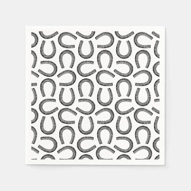 Western Horseshoes CUSTOM BACKGROUND COLOR Napkin (Front)