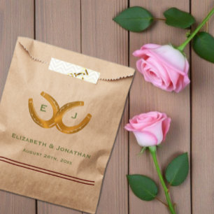 Western Horseshoes Wedding Favour Bag