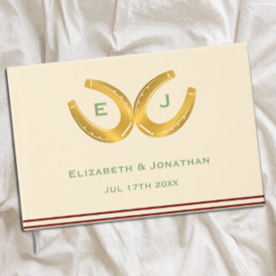 Western Horseshoes Wedding Guest Book