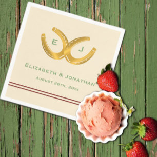 Western Horseshoes Wedding Napkin
