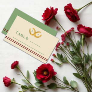 Western Horseshoes Wedding Place Card
