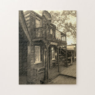 Western Hotel in Pioneer Town California Jigsaw Puzzle