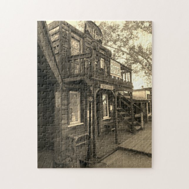 Western Hotel in Pioneer Town California Jigsaw Puzzle (Vertical)