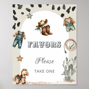 Western Howdy Baby Cowboy Baby Shower Favours Sign