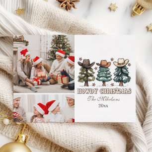 Western Howdy Christmas 2 photo Holiday Card
